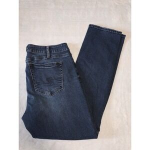 Silver jeans Co Womens 33x31 Suki Straight Denim Jeans Western